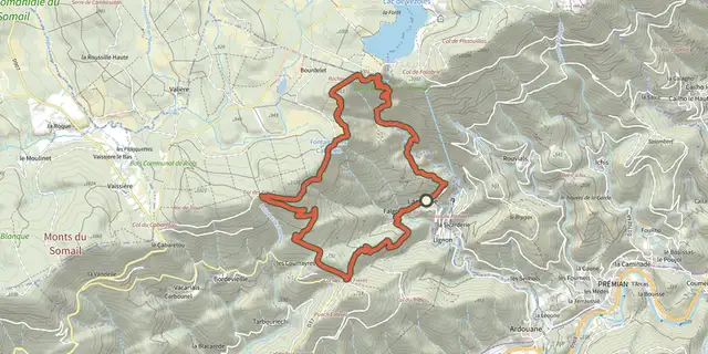 The Le Chemin des Légendes track on the IGN map