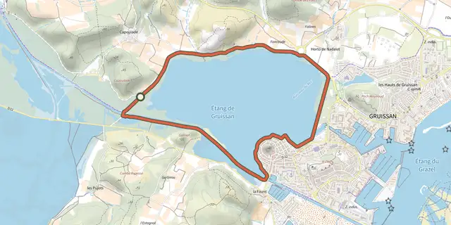 The Tour de l'Étang track on the IGN map