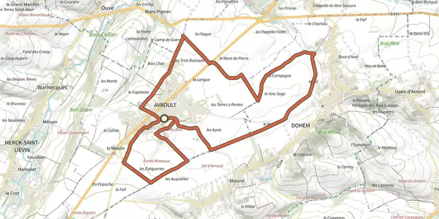 Tracé de Le Puits du Templiers sur le Plan IGN