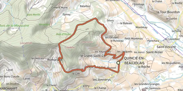 Tracé de Circuit des Trois Châteaux 7 sur le Plan IGN