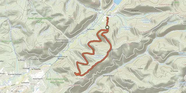 The Circuit de Lajus track on the IGN map