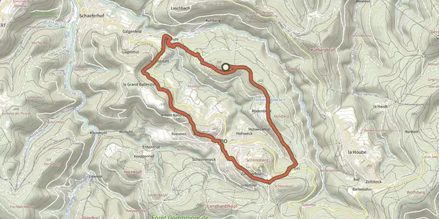 Tracé de Le Sickertkopf sur le Plan IGN