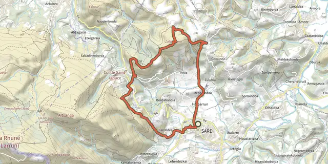 The Autour de Sare / Sarako itzulia track on the IGN map