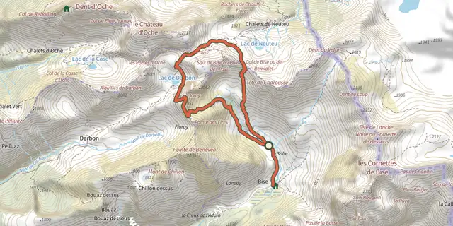 Tracé de Lac de Darbon sur le Plan IGN