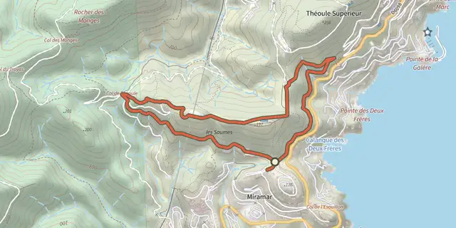 Tracé de Circuit de l'Esquillon sur le Plan IGN