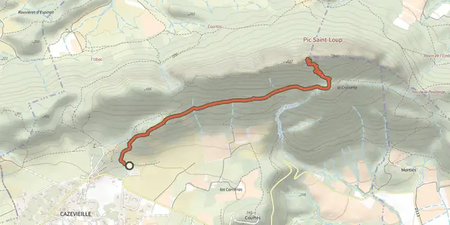 Tracé de Le Pic Saint-Loup sur le Plan IGN