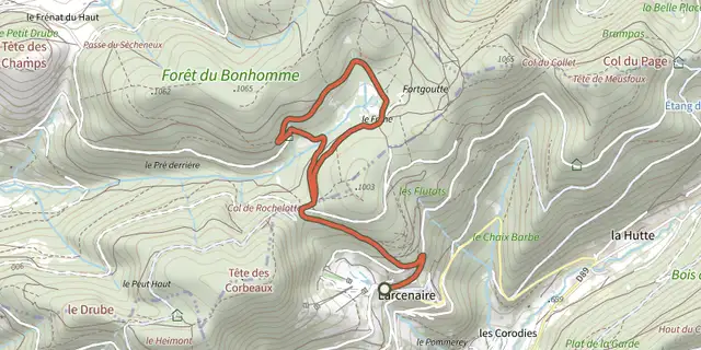 Tracé de Circuit de la Kinsmuss sur le Plan IGN
