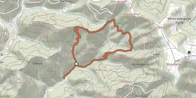 The Circuit du Nablaswald track on the IGN map