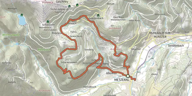 Tracé de Les Jonquilles sur le Plan IGN