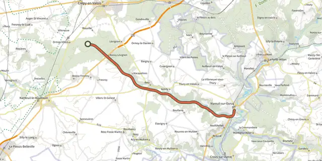 Tracé de Voie Verte sur le Plan IGN