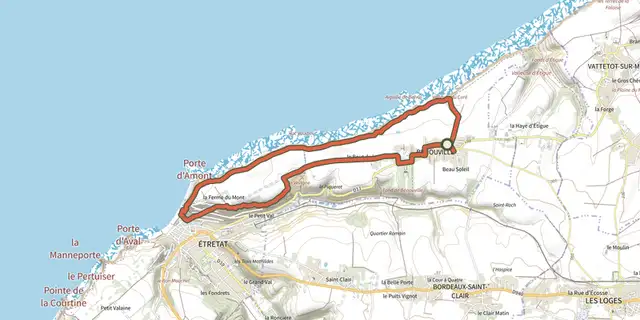 The L'Aiguille de Belval track on the IGN map