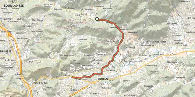 The Du poteau RE 24 à Auriol track on the IGN map