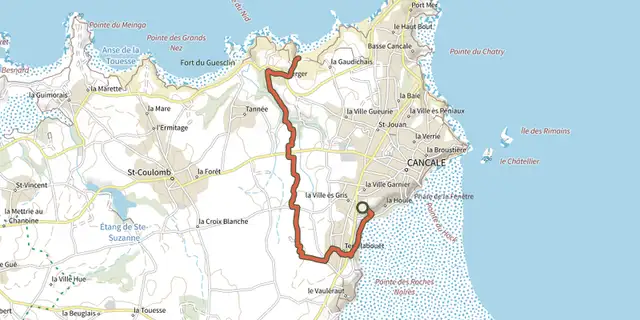 Tracé de Le grand tour de Cancale sur le Plan IGN