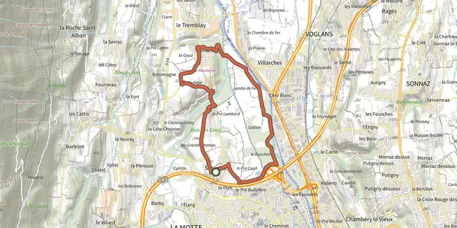 Tracé de Le Marais de Pré Lombard sur le Plan IGN
