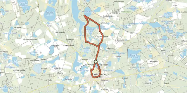 Tracé de Circuit de Foussydoire sur le Plan IGN