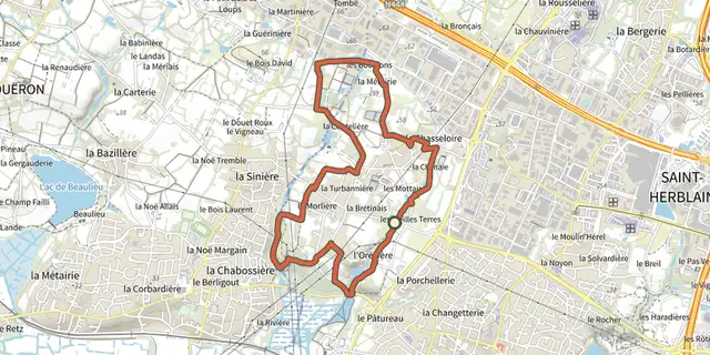 Tracé de Les Villages sur le Plan IGN