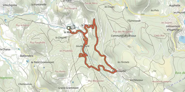 Tracé de Le Ruisseau des Moulins sur le Plan IGN