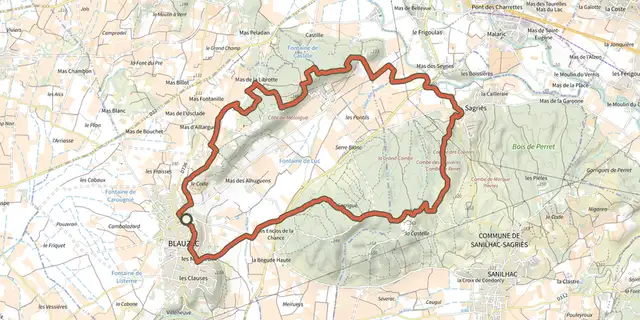 Tracé de Autour du vallon des Pontils sur le Plan IGN