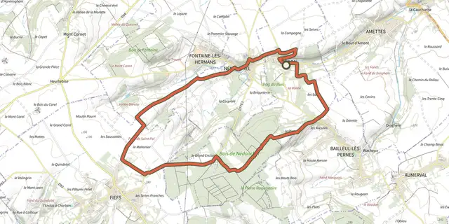 Tracé de Sentier du Pignolet sur le Plan IGN