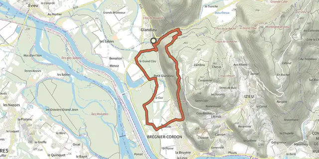 Tracé de SE - Le Sentier de l'eau sur le Plan IGN