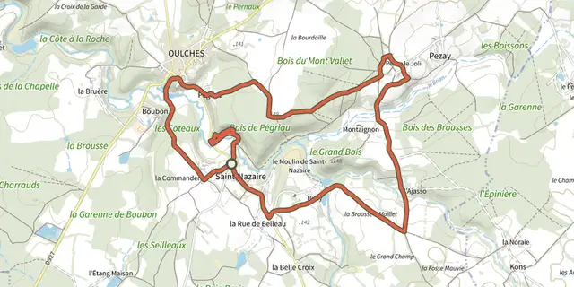 Tracé de Les trois paroisses sur le Plan IGN