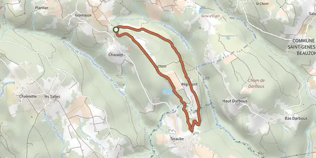 The Chazalet - Chazalet track on the IGN map