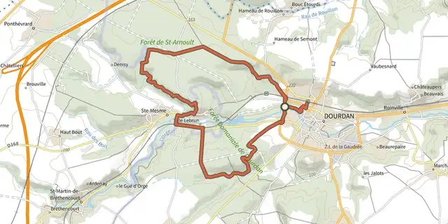Tracé de Forêt de Dourdan sur le Plan IGN