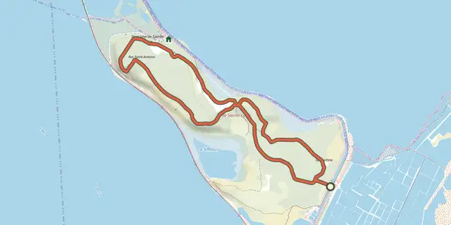 The La Boucle de Sainte-Lucie track on the IGN map