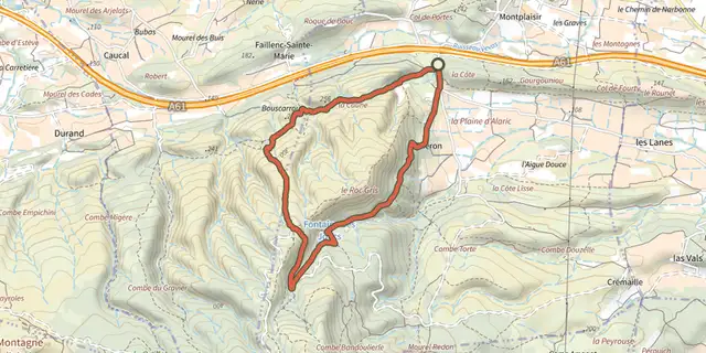 The Sur les Pas de Roland track on the IGN map