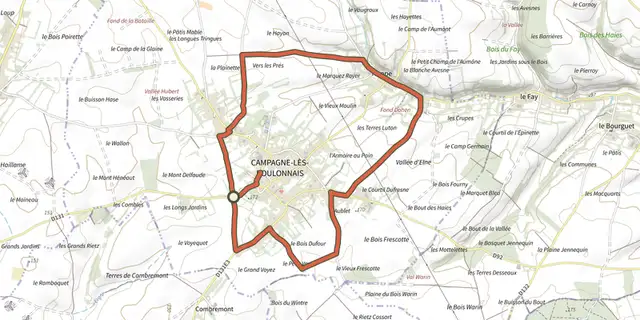 The Le Coq Rouge track on the IGN map
