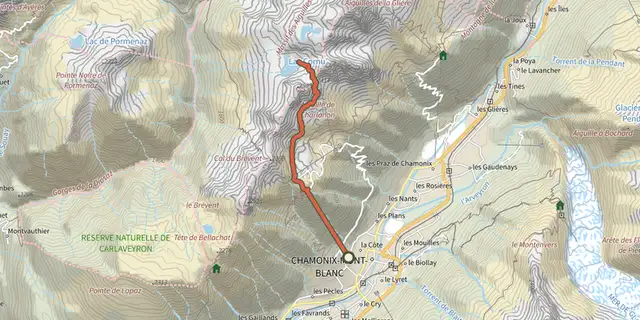 Tracé de Lac Cornu sur le Plan IGN