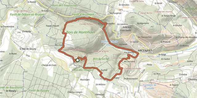 Tracé de Le Trou du Duc sur le Plan IGN