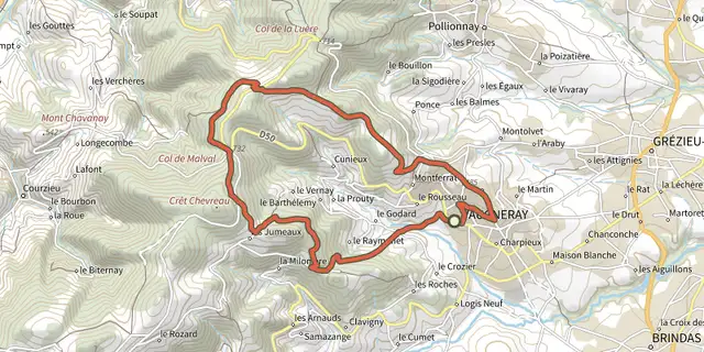 The La Voie Romaine track on the IGN map