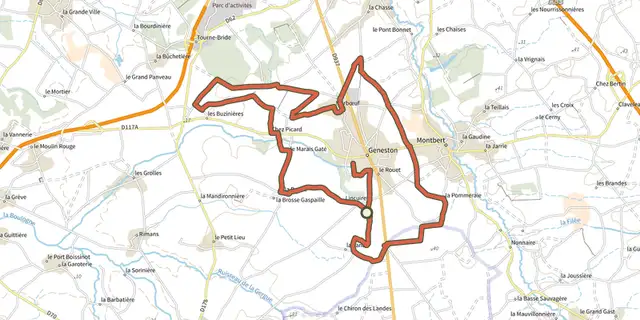 The Circuit des Genêts track on the IGN map