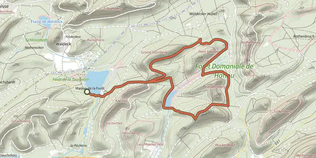 Tracé de Circuit du Falkenstein sur le Plan IGN