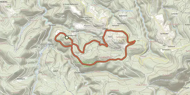 Tracé de Circuit du chat noir sur le Plan IGN