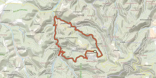 Tracé de Circuit de la Zorn sur le Plan IGN