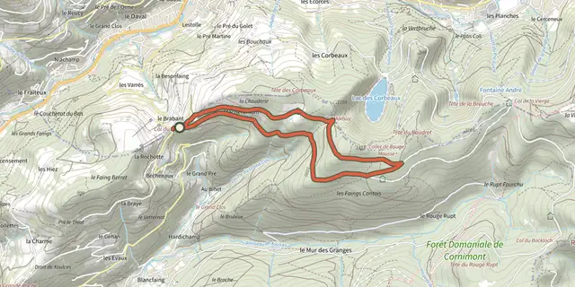 Tracé de La Croix Louis sur le Plan IGN