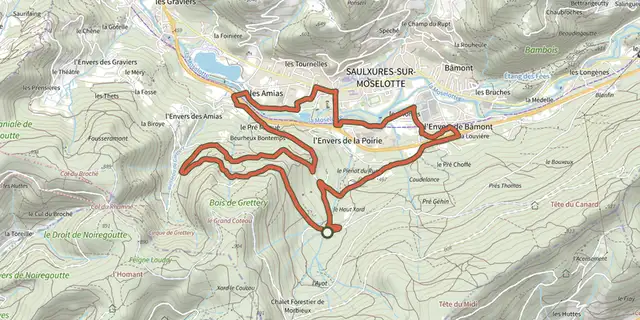 The Les Bouchers track on the IGN map