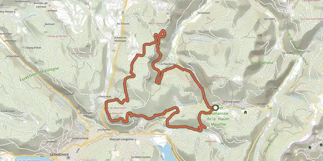 The La Glacière track on the IGN map