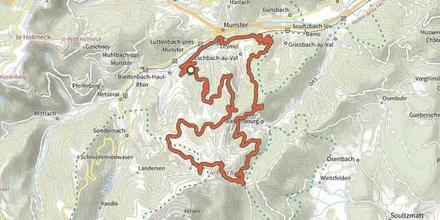 The A l'assaut du Petit Ballon track on the IGN map