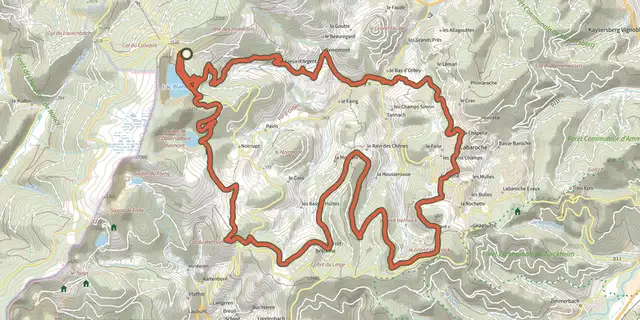 The Les balcons d'Orbey track on the IGN map