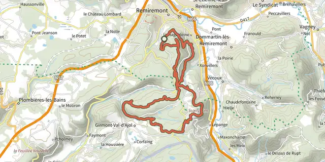 Tracé de La Croisette sur le Plan IGN