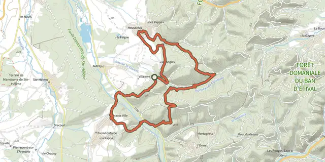 The Le Rein de la Motte track on the IGN map