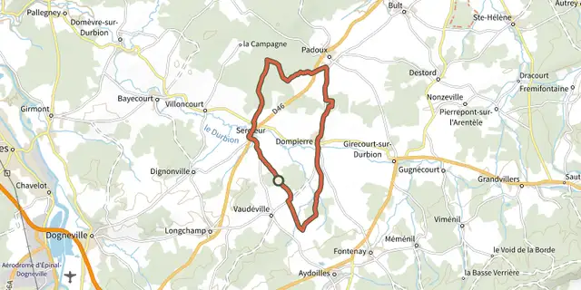Tracé de Les Mattoux sur le Plan IGN