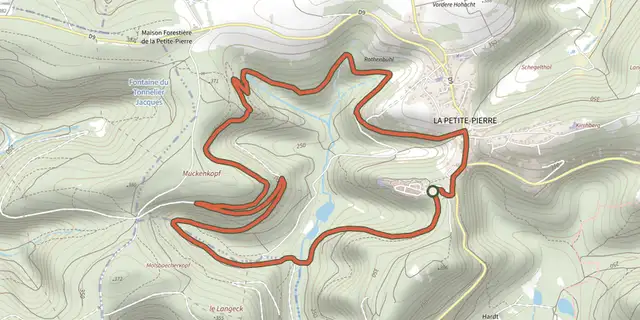The Ascension du Rocher Blanc track on the IGN map