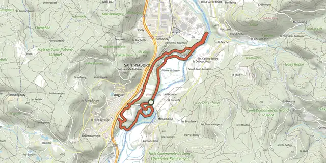 Tracé de Le Slecard sur la carte OpenTopoMap