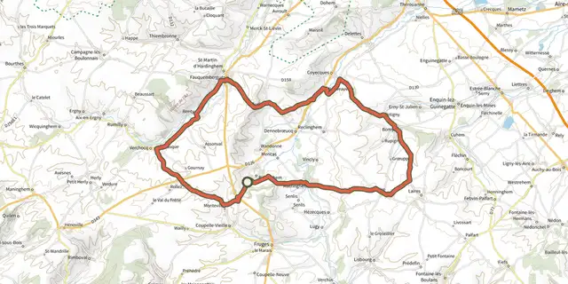 The Les Boucles de l’Aa track on the IGN map