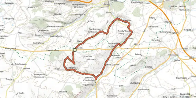 The Les Coteaux track on the IGN map