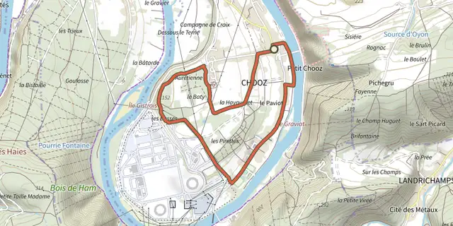 Tracé de La Calcéenne sur le Plan IGN